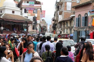Çeviri: Yerel pazar ve Indra Chowk Çarşısı Kathmandu etrafında durumu. Nepal'de, Eylül 2018 alınan.