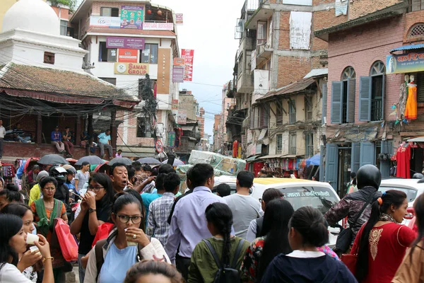 Translation Situation Local Market Indra Chowk Bazaar Kathmandu Taken Nepal — Stock Photo, Image