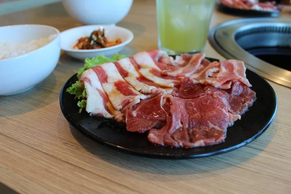 Ένα Γεύμα Στο Gyu Kaku Εστιατόριο Ιαπωνικά Yakiniku Λαμβάνονται Στην — Φωτογραφία Αρχείου