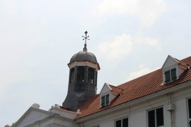 Vali ofisi (Gouverneurskantoor) Mimarlık Müzesi Fatahillah Kota Tua Eski kentte şimdi. Jakarta, Ekim 2018 alınan.