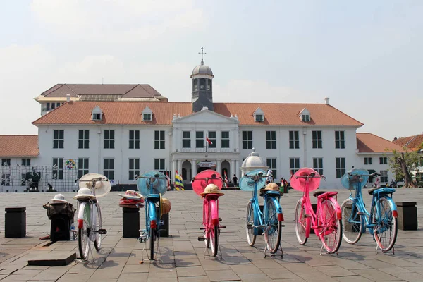 Bicicletas Coloridas Kota Tua Cidade Velha Uma Grande Atração Turística — Fotografia de Stock