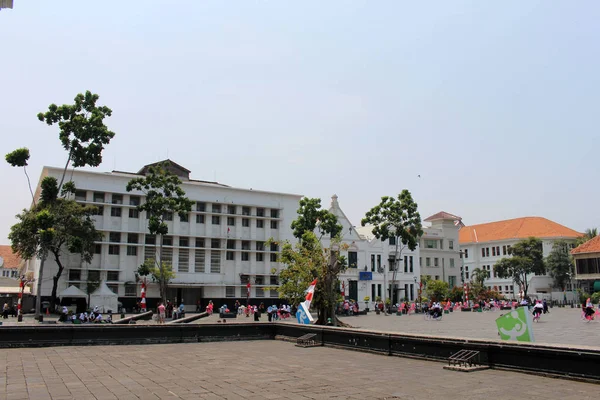 Les Vieux Bâtiments Coloniaux Autour Kota Tua Vieille Ville Une — Photo