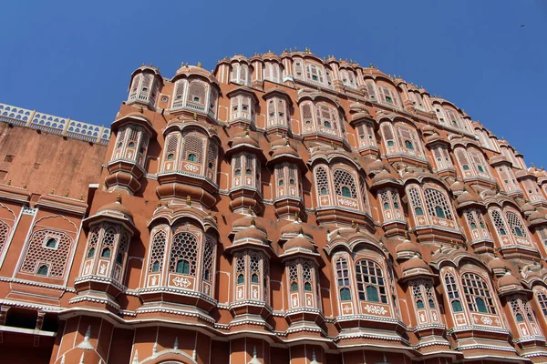 Vue Face Hawa Mahal Palais Des Vents Brise Jaipur Avec — Photo