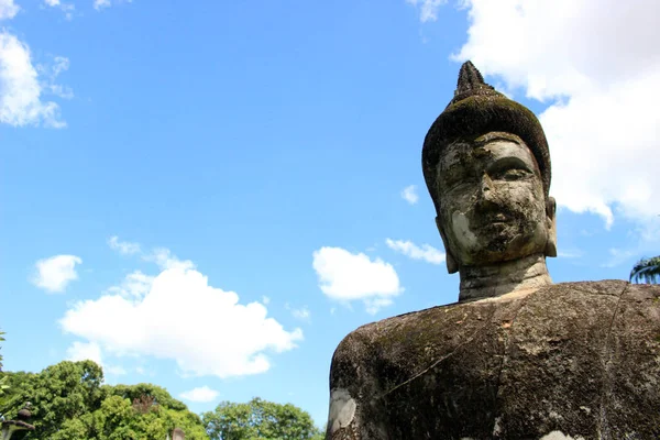 Bizzare Budda Park Lub Xieng Khuan Laosie Posiada Wiele Posągów — Zdjęcie stockowe