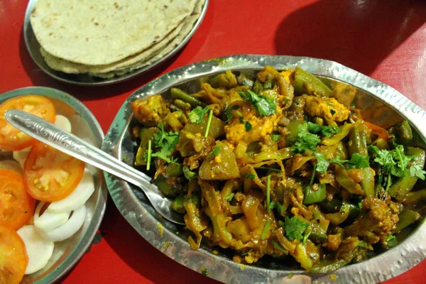 Curry Stil Indian Servit Legume Supă — Fotografie, imagine de stoc