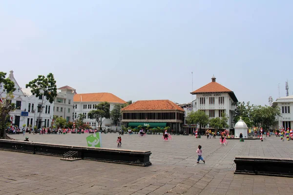 Los Antiguos Edificios Coloniales Alrededor Kota Tua Casco Antiguo Una —  Fotos de Stock