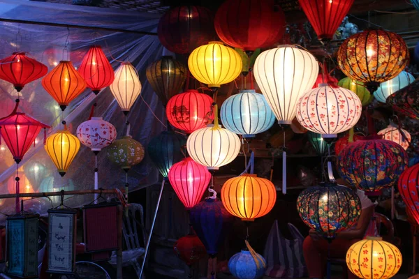 Traduzione Lanterne Intorno Centro Storico Hoi Preso Vietnam Luglio 2015 — Foto Stock