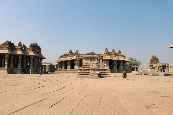 Famoso Templo Vijaya Vittala Sua Carruagem Hampi Tomado Índia Agosto — Fotografia de Stock