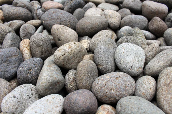 Uma Vista Perto Sobre Seixos Pedras Como Decoração Natural Jardim — Fotografia de Stock