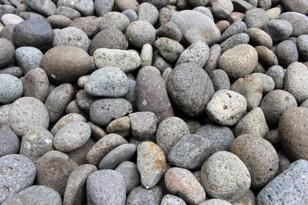 Uma Vista Perto Sobre Seixos Pedras Como Decoração Natural Jardim — Fotografia de Stock