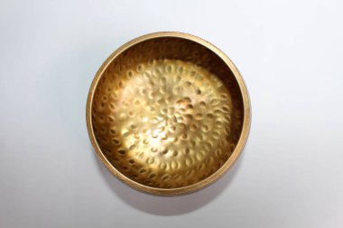 Bir Budist Nepal'de yapılan kase şarkı Tibet