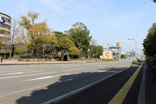 De situatie rond de stad Beppu overdag — Stockfoto