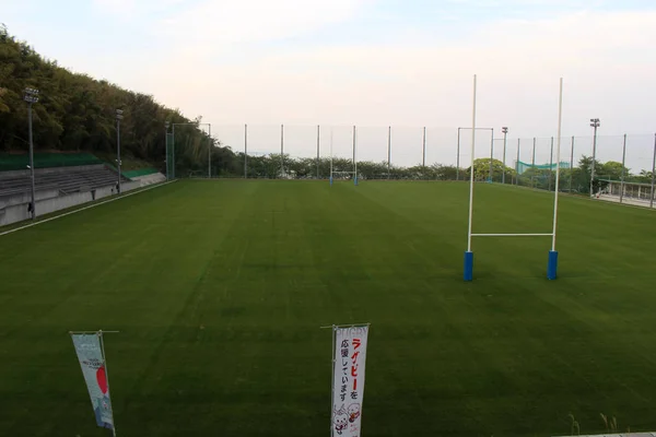 Baseball or rugby field in Beppu, Oita, Japan