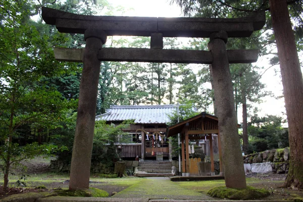 Gate Motomuratenmanten Jinja Japanese Shrine Outskirt Beppu Japan Taken June — Stock Photo, Image