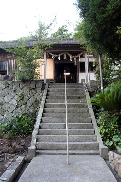 Portão Ikime Jinja Santuário Japonês Periferia Beppu Japão Tomado Junho — Fotografia de Stock