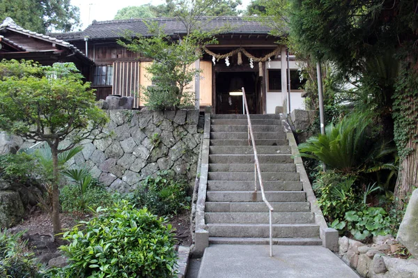 Portão Ikime Jinja Santuário Japonês Periferia Beppu Japão Tomado Junho — Fotografia de Stock