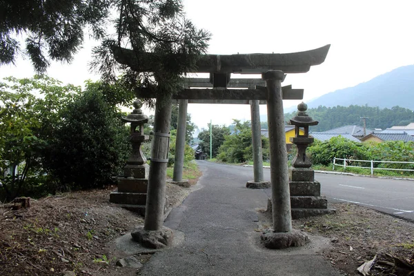 Gate Ikime Jinja Japanese Shrine Outskirt Beppu Japan Taken June — Stock Photo, Image