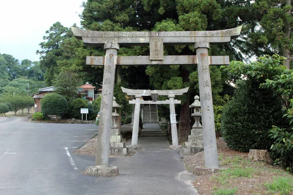 Portão Ikime Jinja Santuário Japonês Periferia Beppu Japão Tomado Junho — Fotografia de Stock