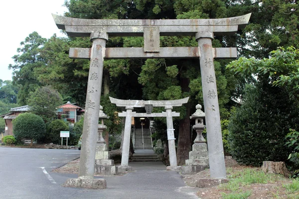 Puerta Ikime Jinja Santuario Japonés Las Afueras Beppu Japón Tomado —  Fotos de Stock