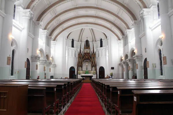 Interior Iglesia Católica Beppu Japón Tomado Junio 2019 — Foto de Stock