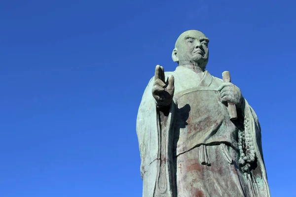 Een Standbeeld Van Zen Monnik Bij Een Japanse Shorinzan Honrenji — Stockfoto