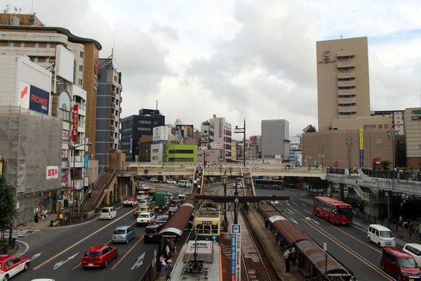 Système Transport Public Face Gare Nagasaki Japon Prise Août 2019 — Photo