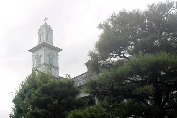 Gedung Utama Museum Dejima Bekas Seminari Teologi Nagasaki Yang Mendung — Stok Foto