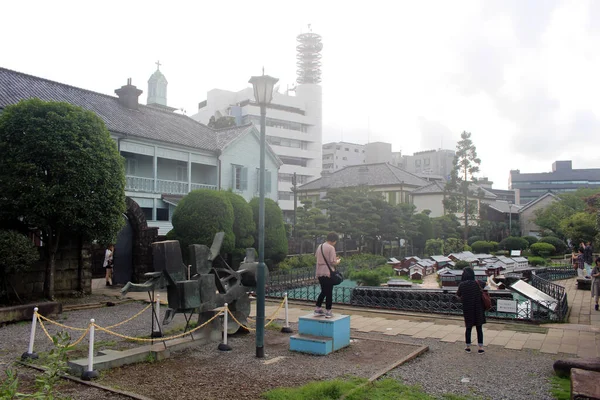 Turistas Visitando Edificio Principal Del Museo Dejima Tomado Agosto 2019 — Foto de Stock