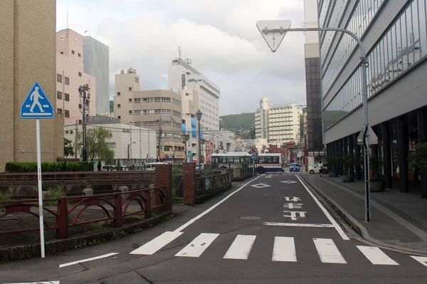 Een Straat Oversteken Nagasaki Weg Naar Chinatown Genomen September 2019 — Stockfoto