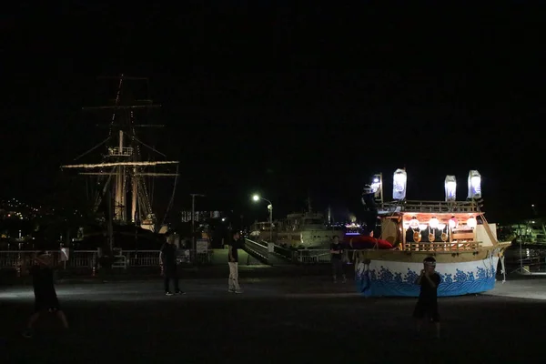 Japaner Nagasaki Feiern Die Kultur Mit Einem Bootsnachbau Aufnahme August — Stockfoto