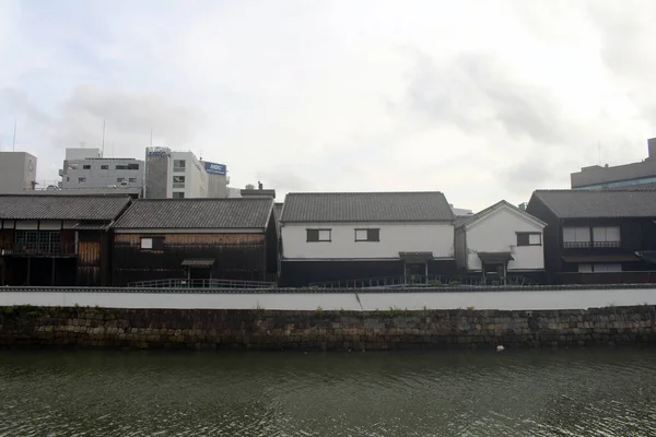 Muro Embarque Dejima Período Edo Nagasaki Junto Río Tomado Agosto — Foto de Stock