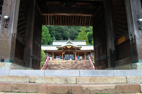 Santuário Suwa Como Visto Portão Entrada Tomado Agosto 2019 — Fotografia de Stock