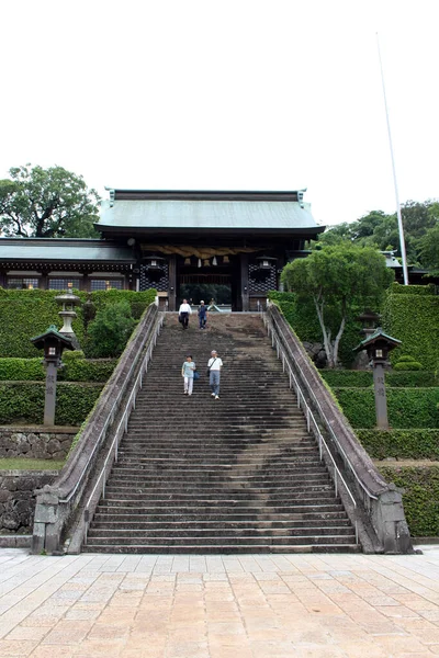 Escaliers Sanctuaire Suwa Nagasaki Prise Août 2019 — Photo