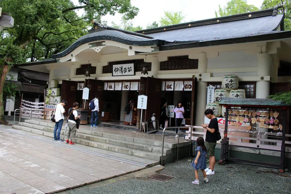 Emberek Meglátogatják Kato Jinja Szentélyt Kumamoto Kastély Körül Készült 2019 — Stock Fotó
