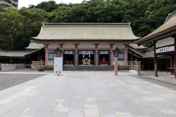 Kagoshima Daki Terukuni Jinja Tapınağı Nın Ana Tapınağı Ağustos 2019 — Stok fotoğraf