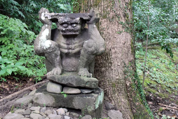 Estatua Oni Japonesa Alrededor Del Santuario Terukuni Jinja Kagoshima — Foto de Stock