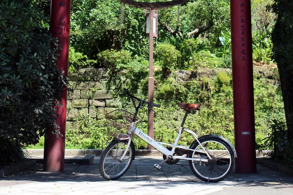 Puerta Torii Roja Del Santuario Yasaka Junto Parque Tagayama Kagoshima —  Fotos de Stock