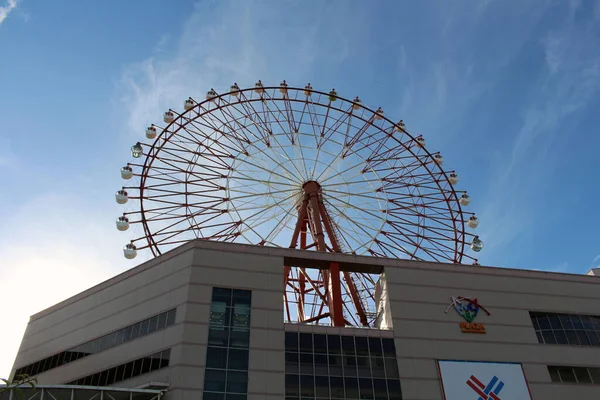 Rueda Ferris Amuran Amu Plaza Kagoshima Horario Verano Tomado Agosto — Foto de Stock