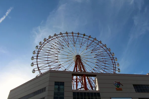 Rueda Ferris Amuran Amu Plaza Kagoshima Horario Verano Tomado Agosto — Foto de Stock