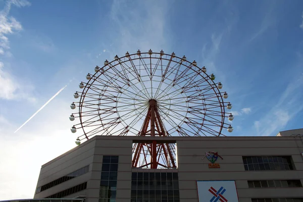 Rueda Ferris Amuran Amu Plaza Kagoshima Horario Verano Tomado Agosto — Foto de Stock