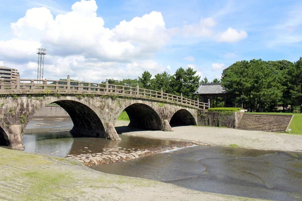 Ponte Antiga Ishibashi Memorial Park Kagoshima Tomado Agosto 2019 Imagens De Bancos De Imagens