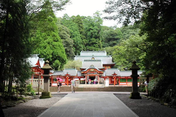 Torno Templo Principal Kirishima Santuário Jingu Kagoshima Tomado Agosto 2019 — Fotografia de Stock