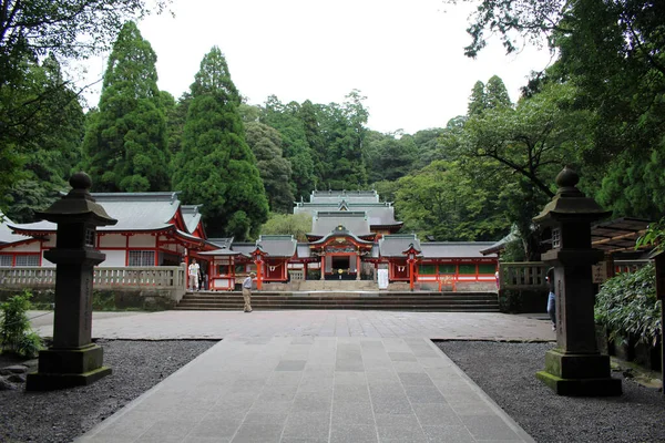 Temple Principal Sanctuaire Kirishima Jingu Kagoshima Prise Août 2019 — Photo