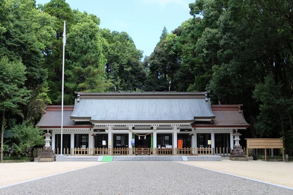 Miyazaki Jingu Tapınağı Etrafında Geleneksel Bir Tapınak Japon Bayrağı Ağustos — Stok fotoğraf