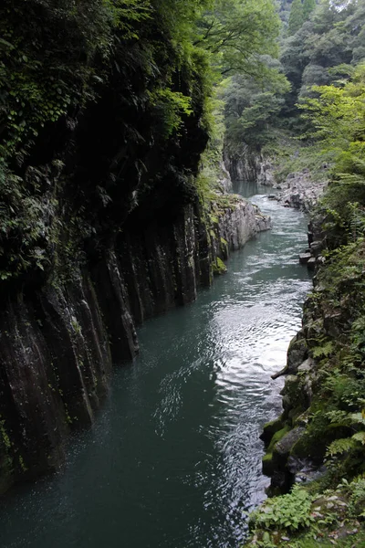 Cachoeira Rio Takachiho Gorge Miyazaki Tomado Agosto 2019 — Fotografia de Stock