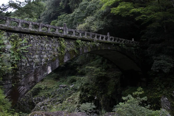 Puente Antiguo Moderno Alrededor Garganta Takachiho Miyazaki Tomado Agosto 2019 — Foto de Stock