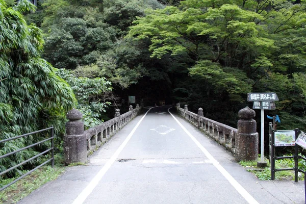 Miyazaki Deki Takachiho Boğazı Etrafındaki Boş Yol Köprü Ağustos 2019 — Stok fotoğraf