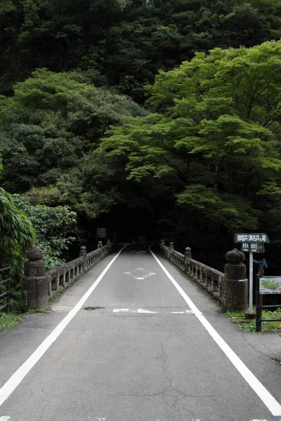 Miyazaki Deki Takachiho Boğazı Etrafındaki Boş Yol Köprü Ağustos 2019 — Stok fotoğraf