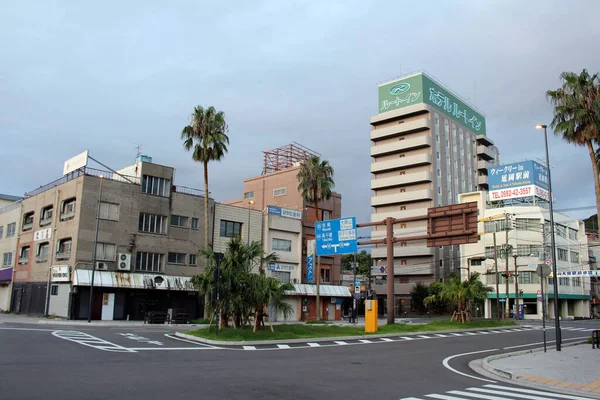 Situación Por Mañana Alrededor Estación Nobeoka Prefectura Miyazaki Tomado Agosto —  Fotos de Stock