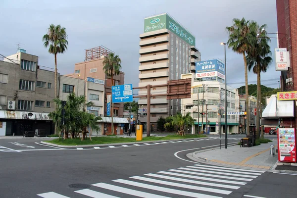 Poranna Sytuacja Wokół Stacji Nobeoka Prefekturze Miyazaki Zrobione Sierpniu 2019 — Zdjęcie stockowe